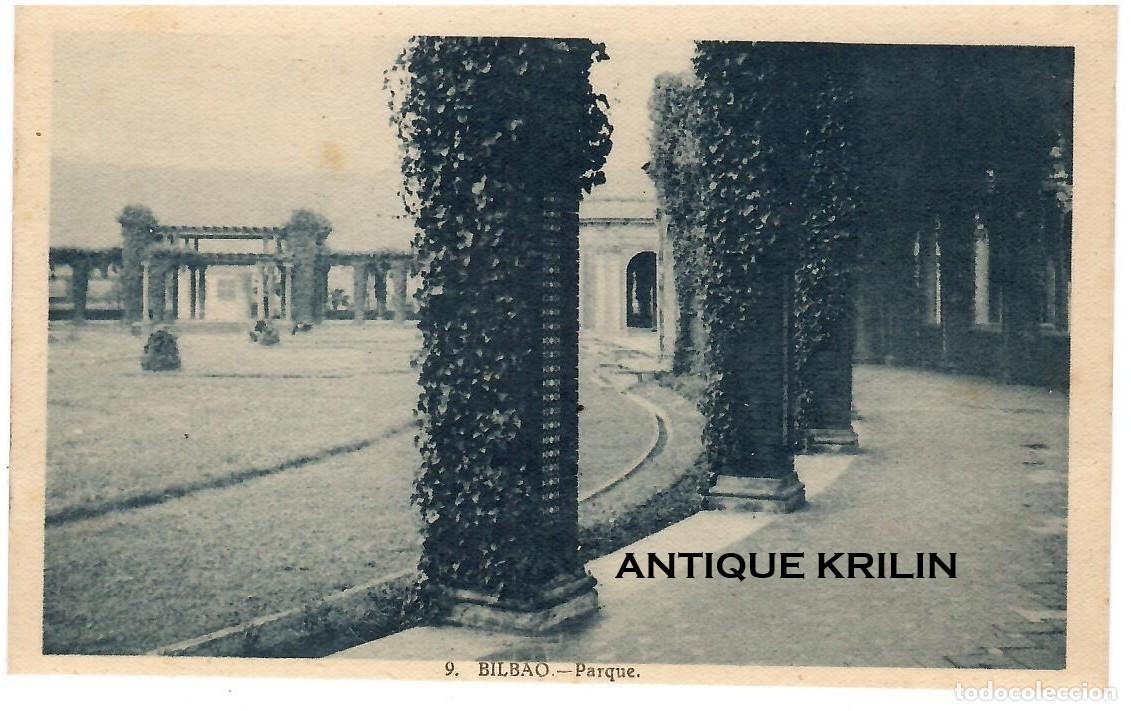 Postales: BILBAO N&ordm; 9 PARQUE / L. ROISIN / SIN FRANQUEAR