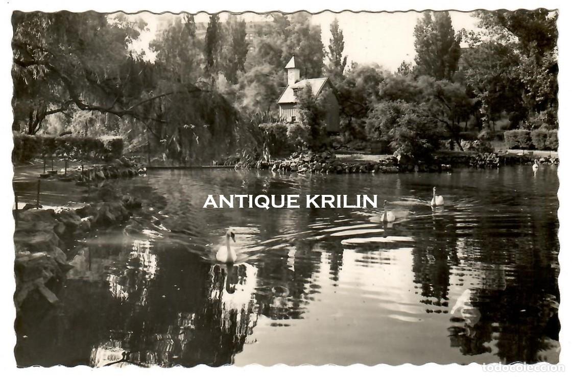Postales: BILBAO N&ordm; 45 ESTANQUE DEL PARQUE / GARCIA GARRABELLA / FRANQUEADA