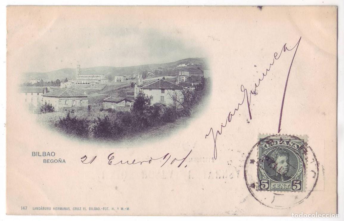 Postales: Bilbao: Bego&ntilde;a. Land&aacute;buru Hermanas / Hauser. Sin dividir (1901)