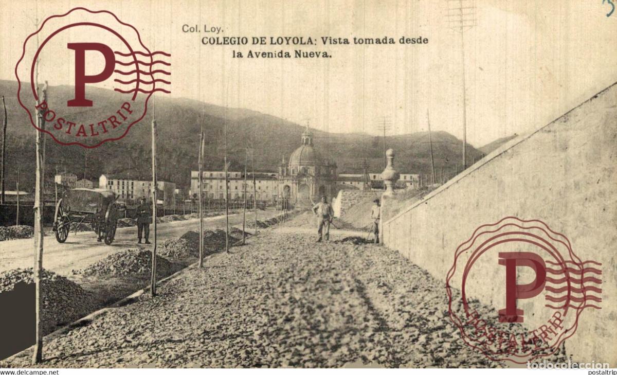 Postales: GUIPUZCOA. COLEGIO DE LOYOLA: VISTA TOMADA DESDE LA AVENIDA NUEVA