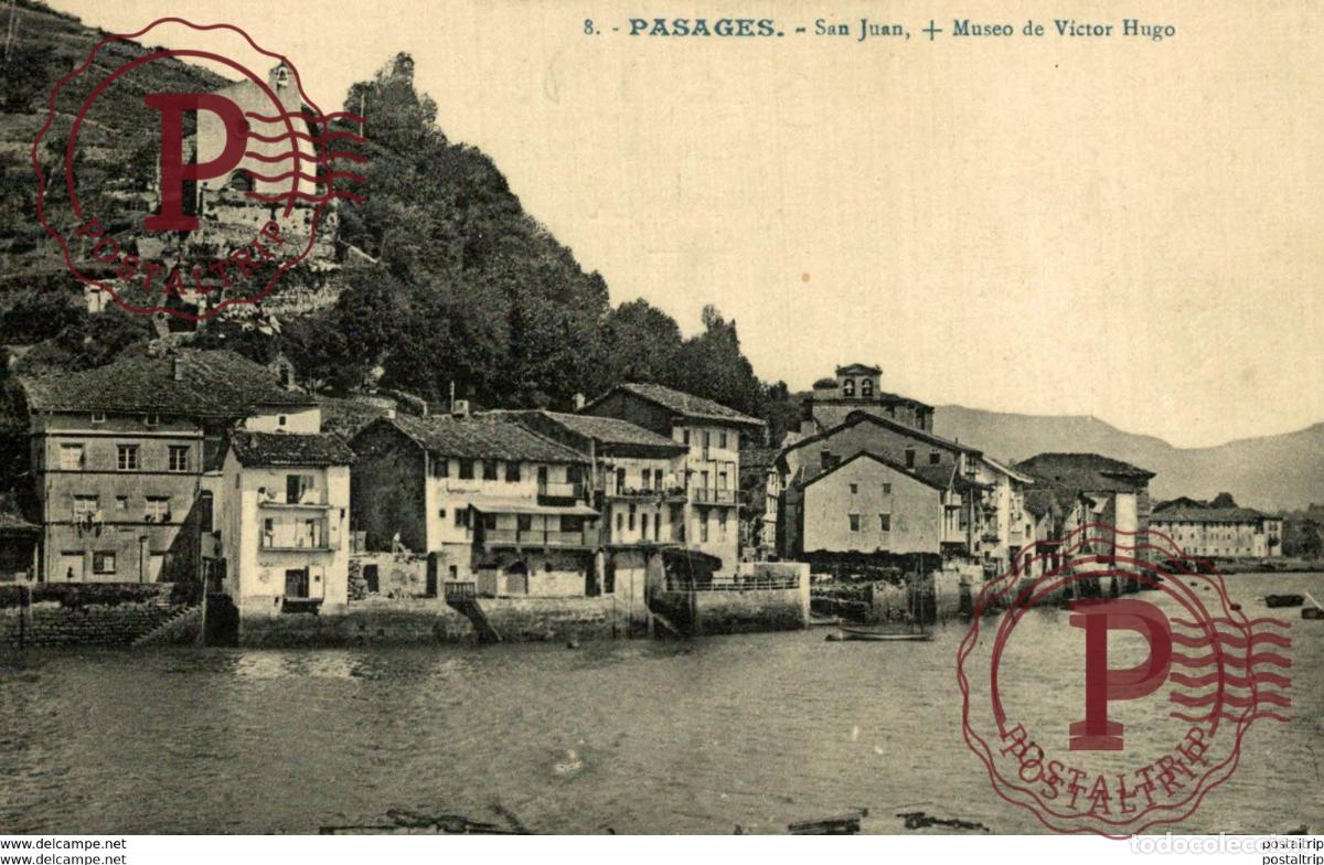 Postales: GUIPUZCOA. PASAGES. SAN JUAN Y MUSEO DE VICTOR HUGO