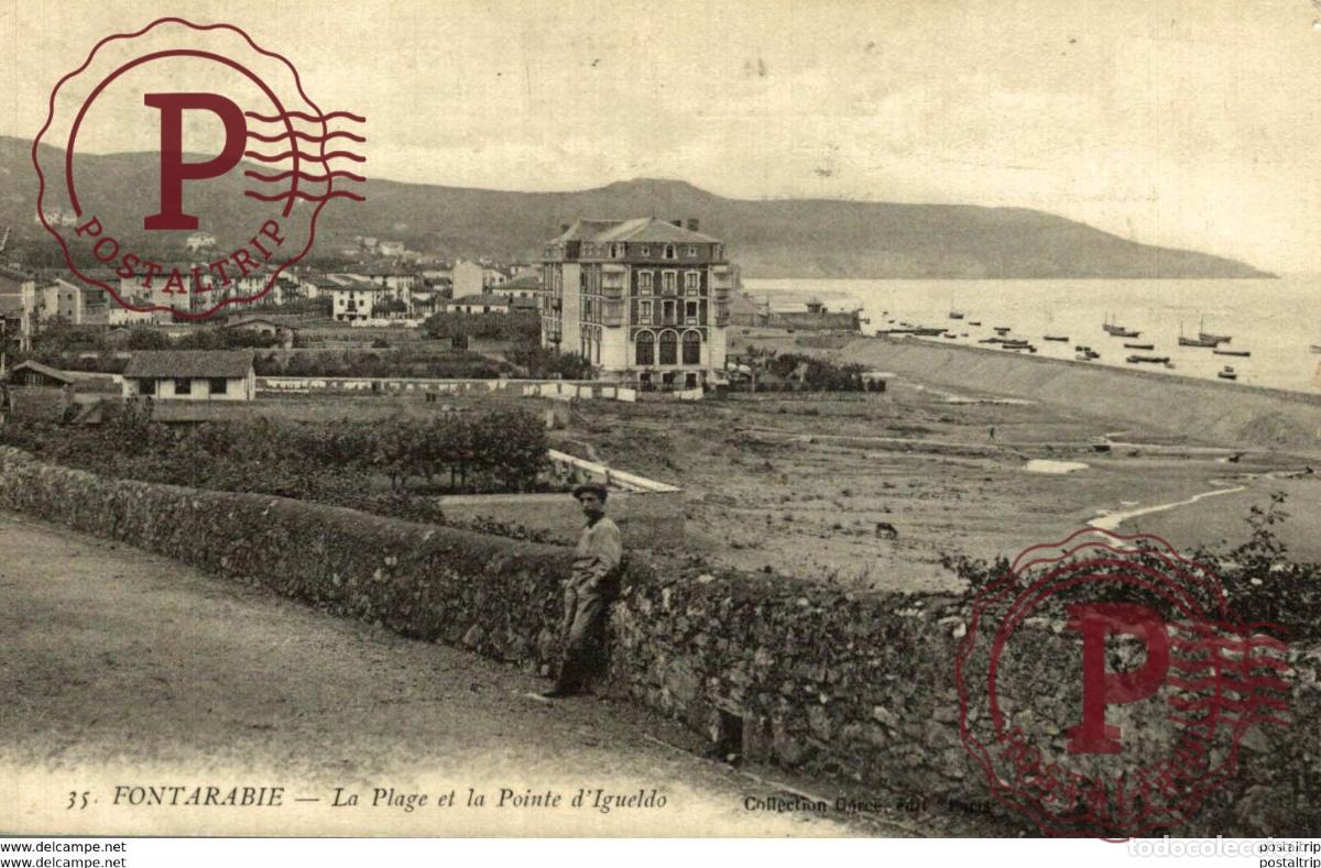 Cartoline: FONTARABIE. LA PLAGE ET LA POINTE IGUELDO