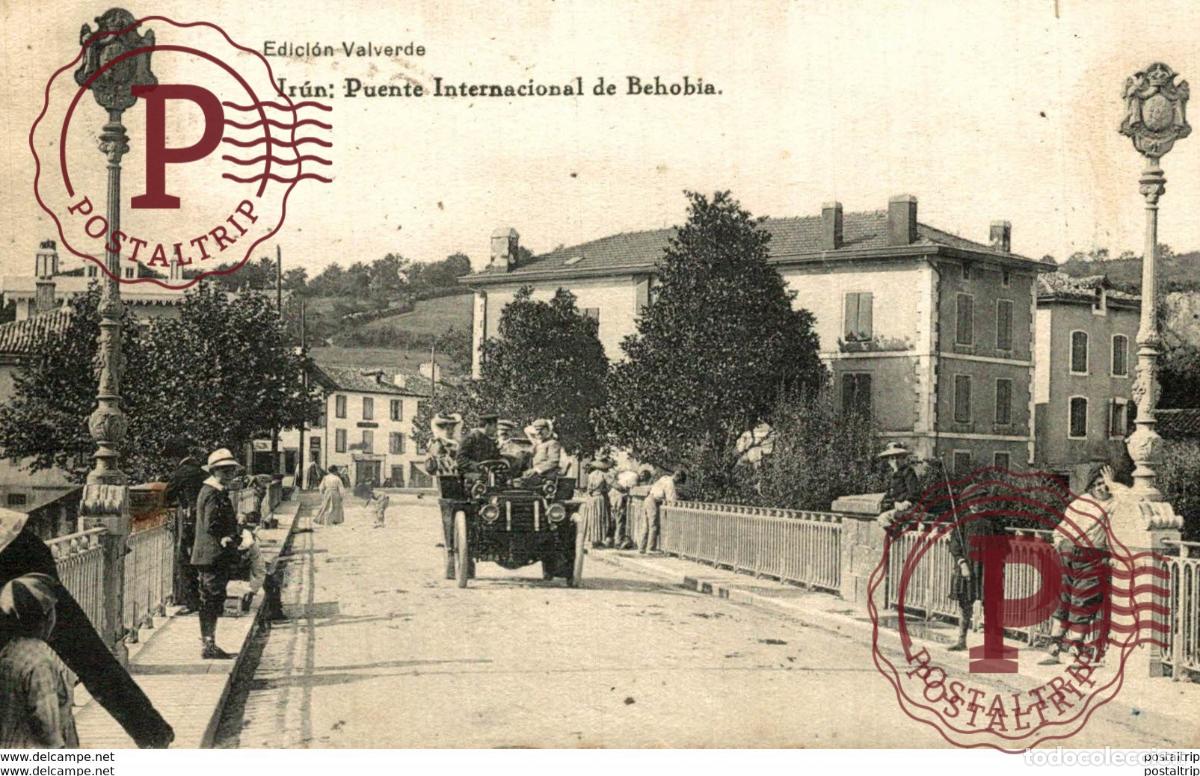 Cartoline: EDICION VALVERDE IRUN PUENTE INTERNACIONAL DE BEHOBIA - GUIPUZCOA IRUN