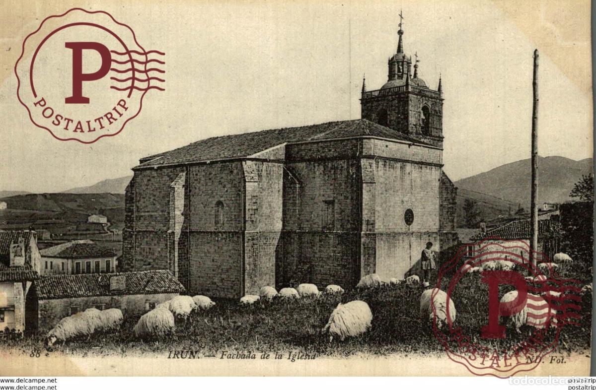 Postales: IRUN FACHADA DE LA IGLESIA - GUIPOZCOA IRUN