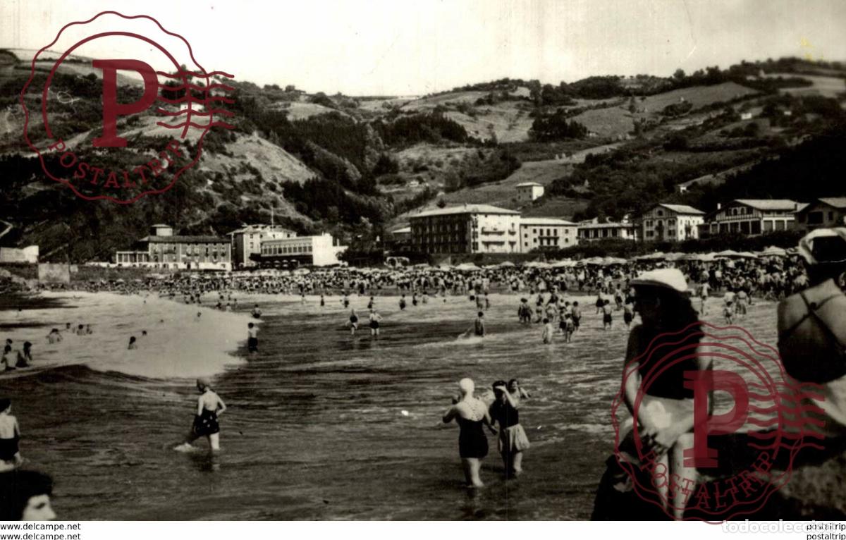Postales: DEVA LA PLAYA VISTA DESDE LA CARRETERA DE MOTRICO