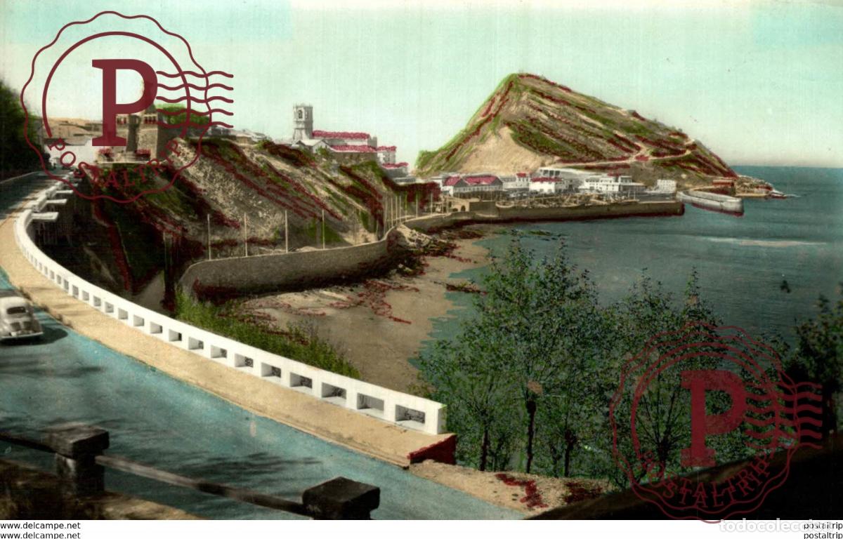 Postales: GUETARIA VISTA PARCIAL Y EL PUERTO