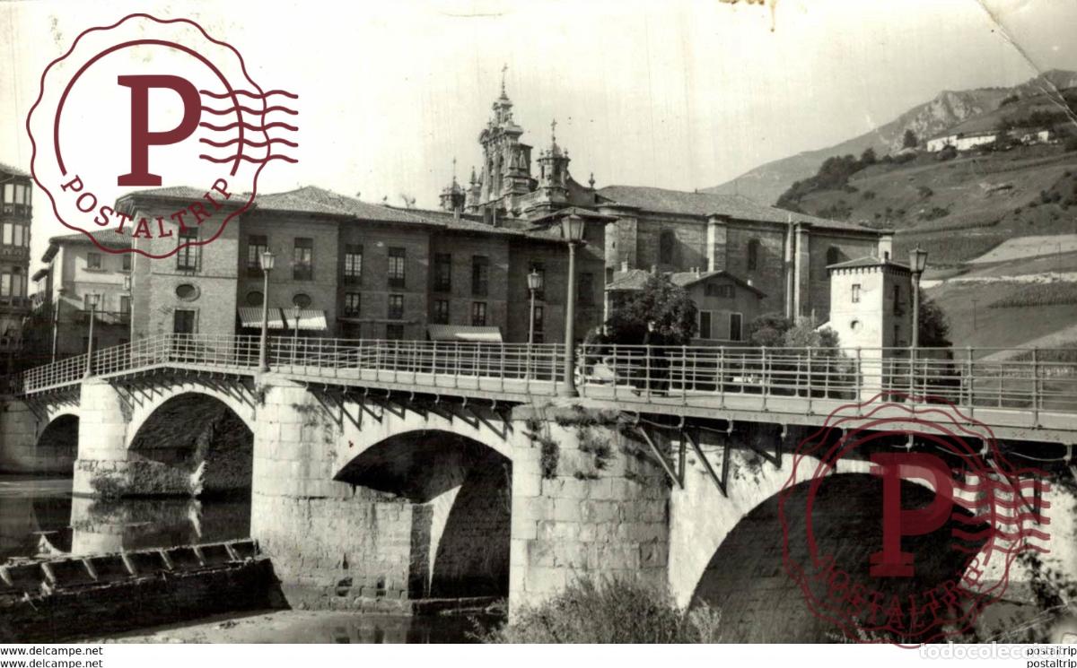 Postales: TOLOSA PUENTE DE NAVARRA Y PARROQUIA DE STA MARIA