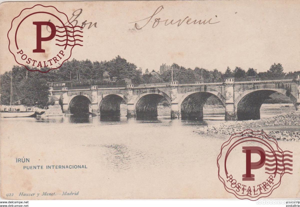 Postales: IRUN. PUENTE INTERNACIONAL
