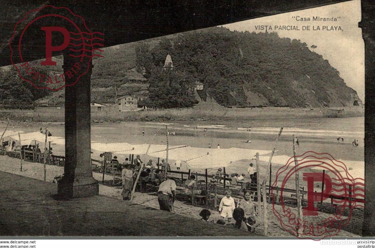 Postales: ZARAUZ - CASA MIRANDA VISTA PARCIAL DE LA PLAYA