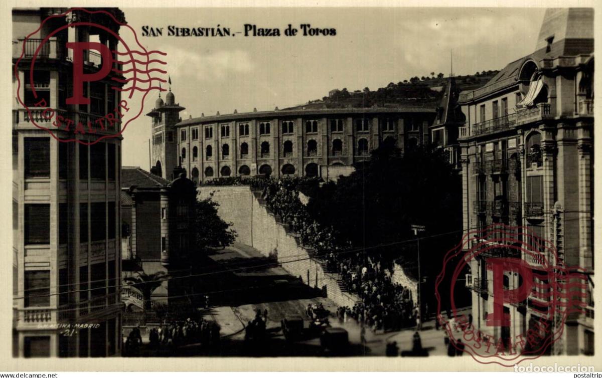 Postales: GUIPUZCOA. SAN SEBASTIAN. PLAZA DE TOROS. FOTOGRAFICA.