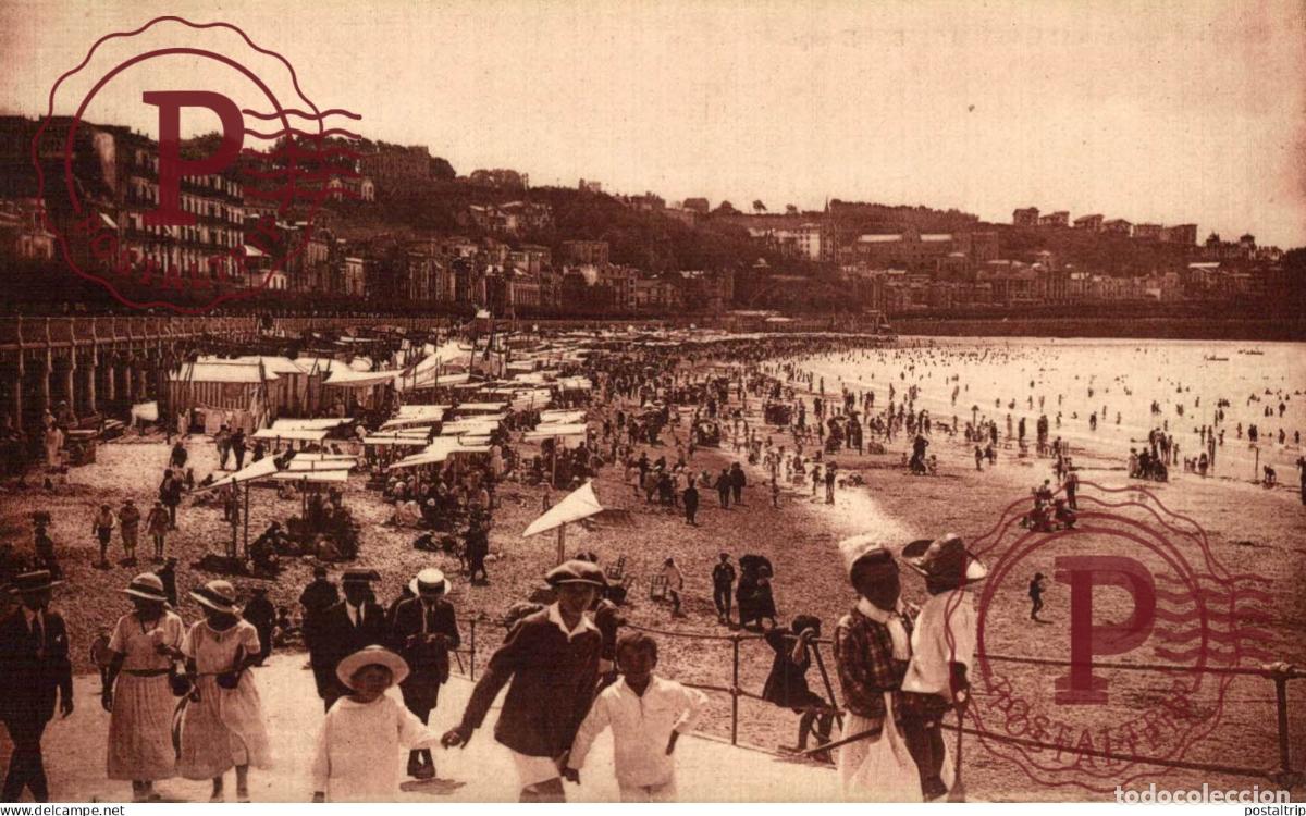 Postales: GUIPUZCOA. SAN SEBASTIAN. SAINT SEBASTIEN. PLAGE. PLAYA.