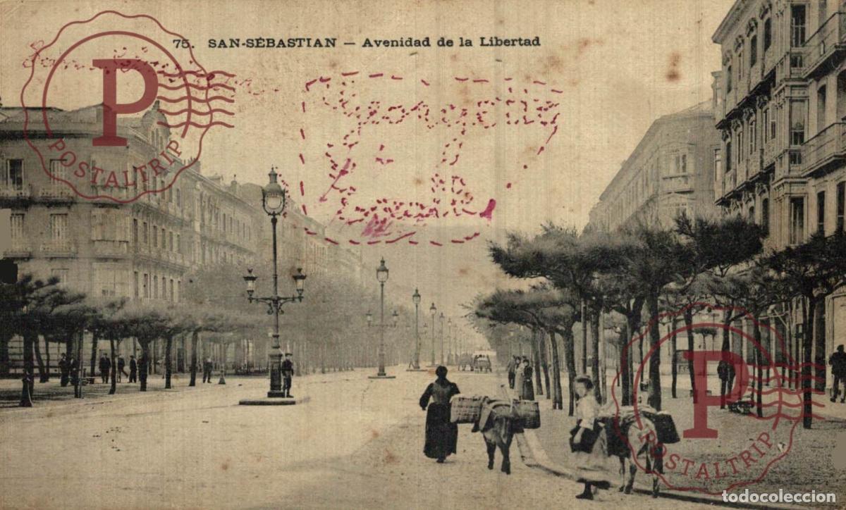 Postales: GUIPUZCOA. SAN SEBASTIAN. AVENIDA DE LA LIBERTAD. DA&Ntilde;ADA
