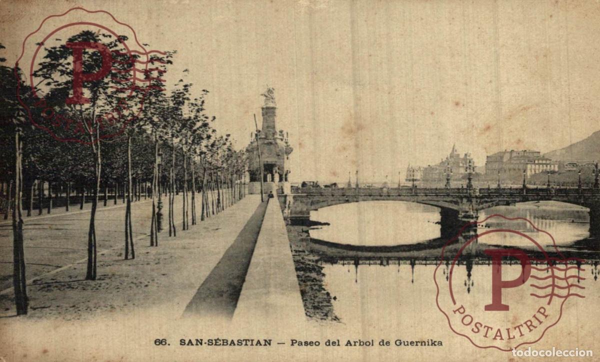 Postales: GUIPUZCOA. SAN SEBASTIAN. PASEO DEL ARBOL DE GUERNICA.