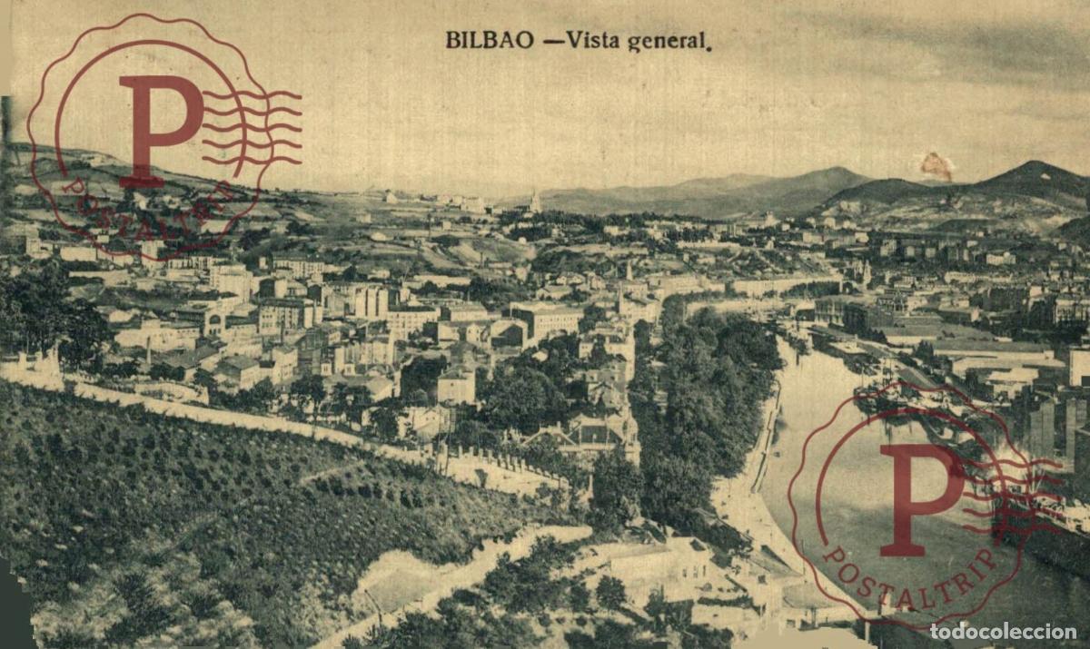 Postales: VIZCAYA. BILBAO. VISTA GENERAL. falta esquina inferior izqda