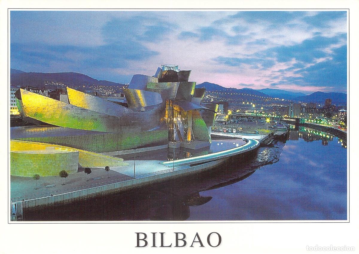 Postales: Postal de Bilbao: Museo Guggenheim en el atardecer
