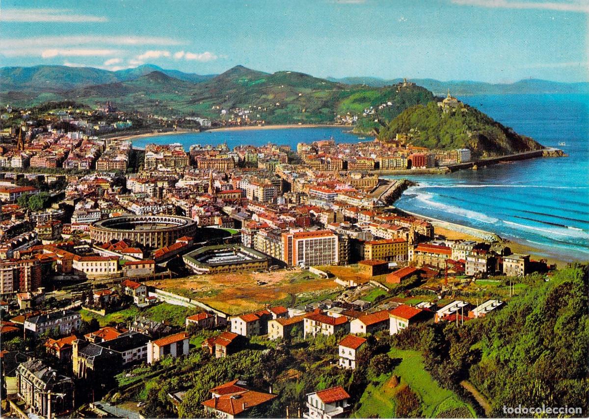 Postales: Postal de San Sebasti&aacute;n vista general desde el monte Ulia