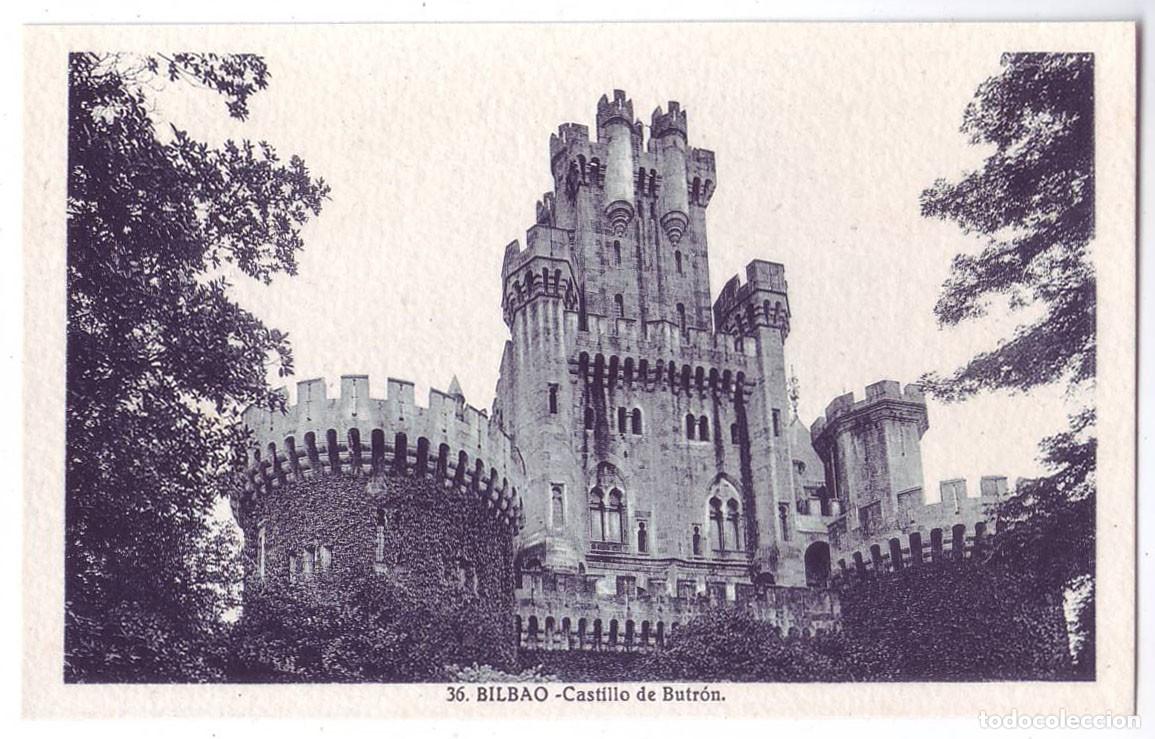 Postales: Bilbao: Castillo de Butr&oacute;n. L. Roisin. No circulada (A&ntilde;os 30-40)