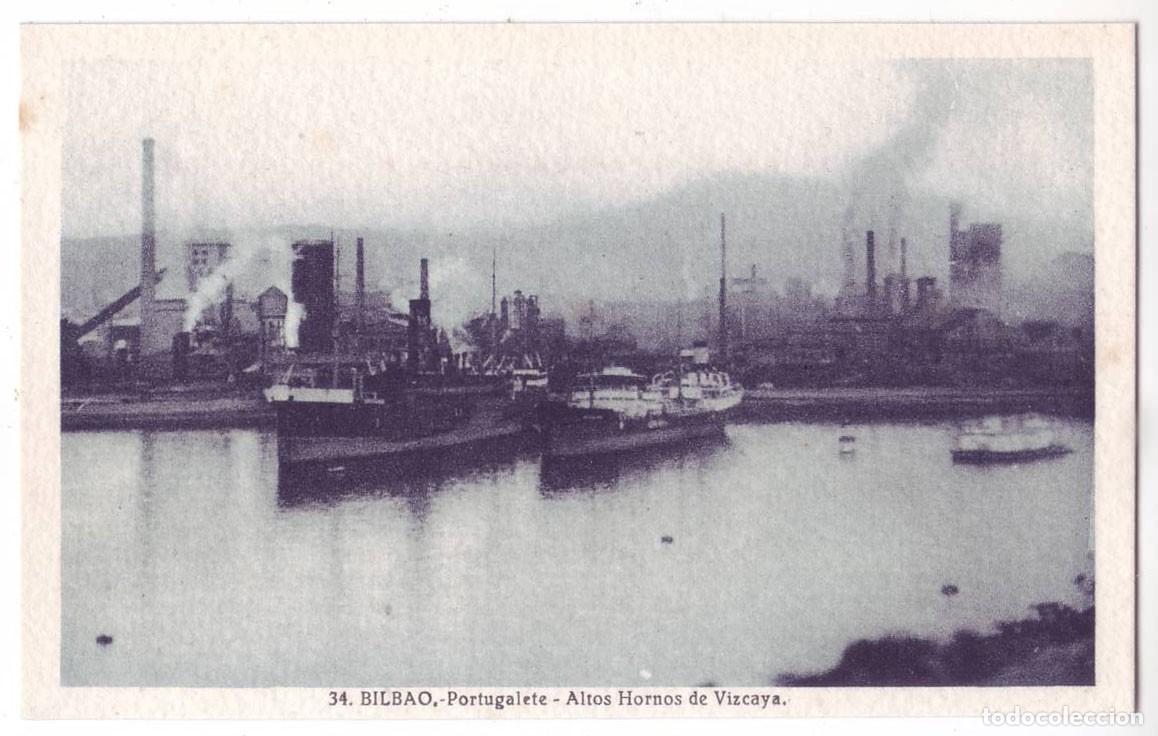 Postales: Bilbao: Portugalete. Altos Hornos de Vizcaya. L. Roisin. No circulada (A&ntilde;os 30-40)