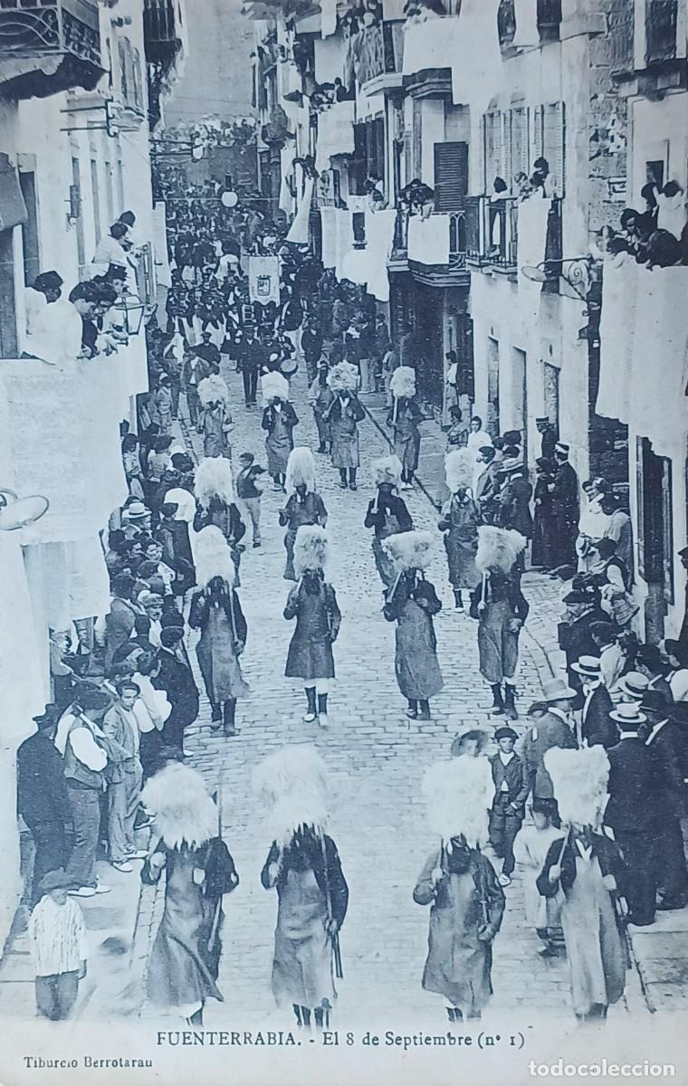 Postales: FUENTERRAB&Iacute;A/HONDARRIBIA. Alarde. Hacheros.