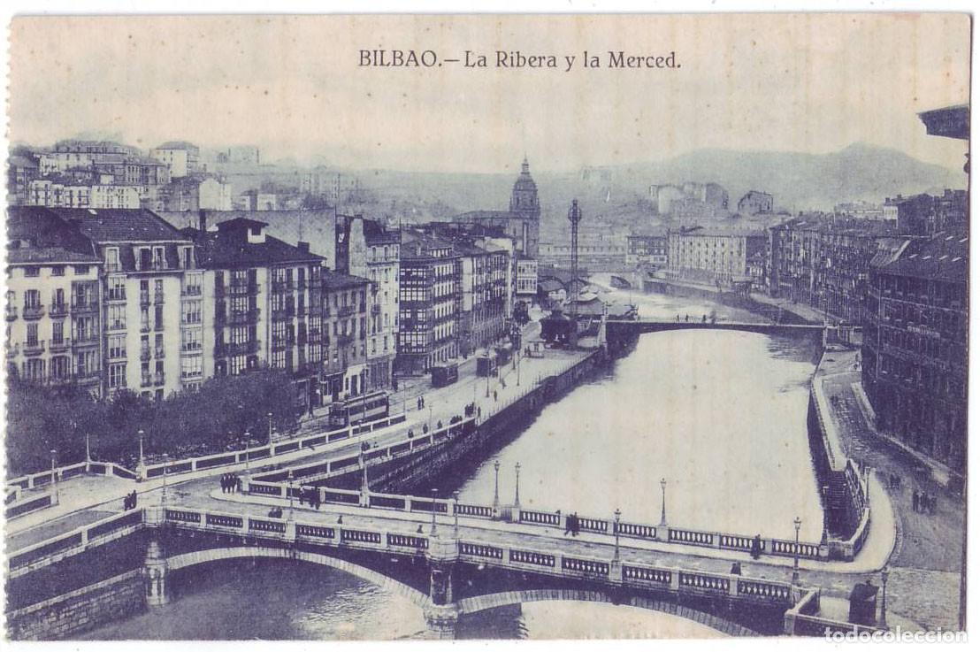 Postales: Bilbao: La Ribera y la Merced. L.G. No circulada (A&ntilde;os 20-30)