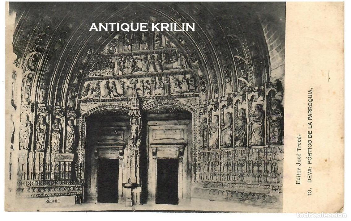 Postales: GUIPUZCOA / DEVA N&ordm; 10 PORTICO DE LA PARROQUIA / HAUSER MENET / EDI. JOS&Eacute; TRECU / SIN FRANQUEAR