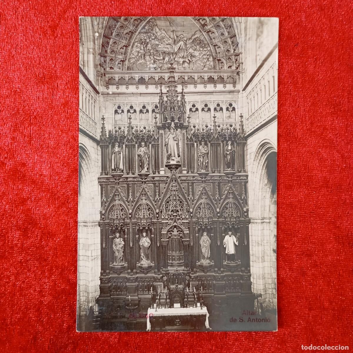 Postales: POSTAL - BILBAO - N&ordm; 4 - ALTAR DE S. ANTONIO - ALTAR MAYOR RETABLO - 4.972 - RAR&Iacute;SIMA / 1843