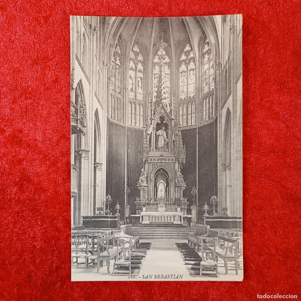Postales: POSTAL - SAN SEBASTIAN - 280 - IGLESIA DEL BUEN PASTOR - ALTAR MAYOR - RAR&Iacute;SIMA / 1863