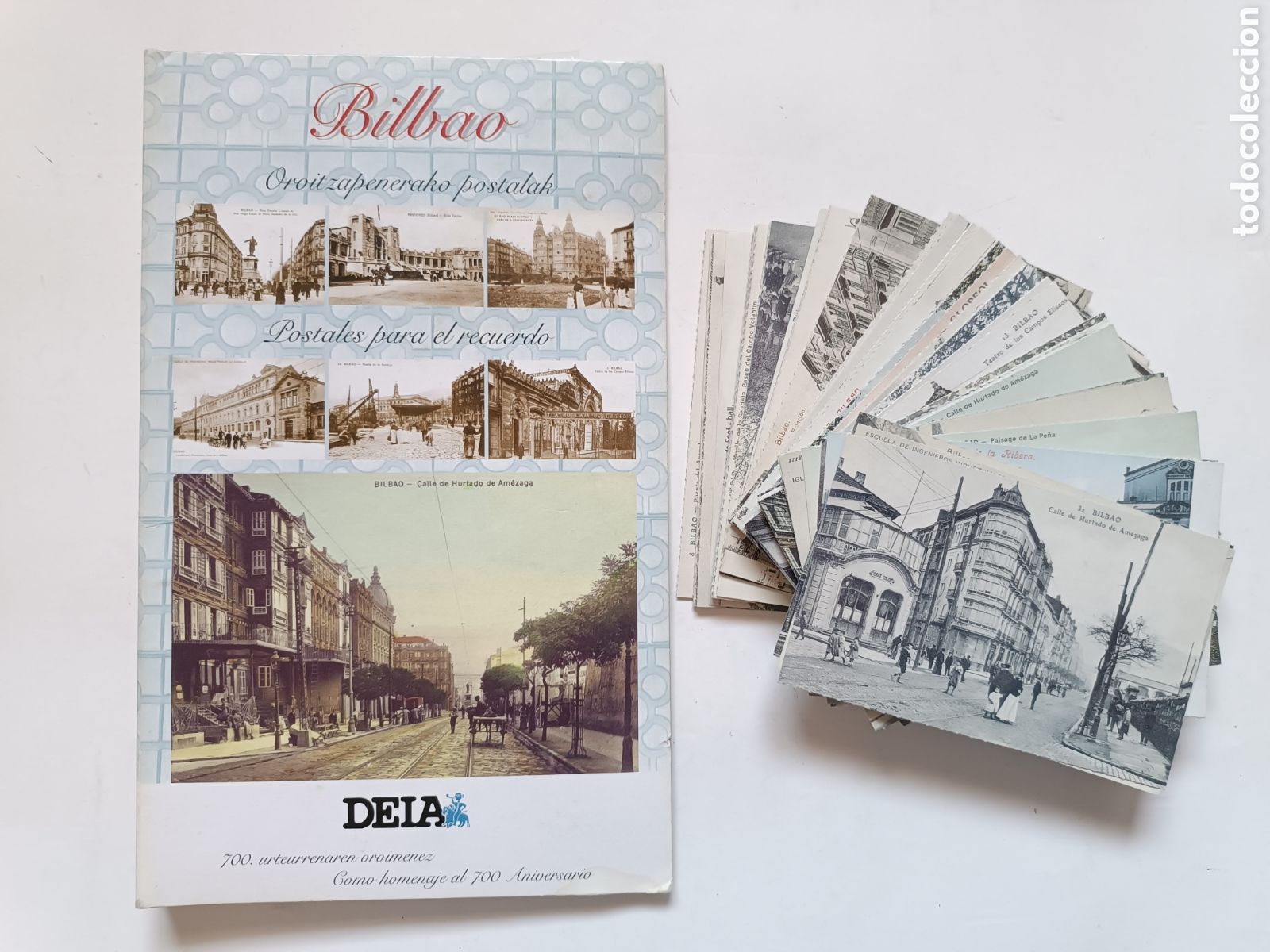 Cartes Postales: Colecci&oacute;n BILBAO, POSTALES PARA EL RECUERDO (Deia) - incompleta (75 postales) + carpeta y fundas -