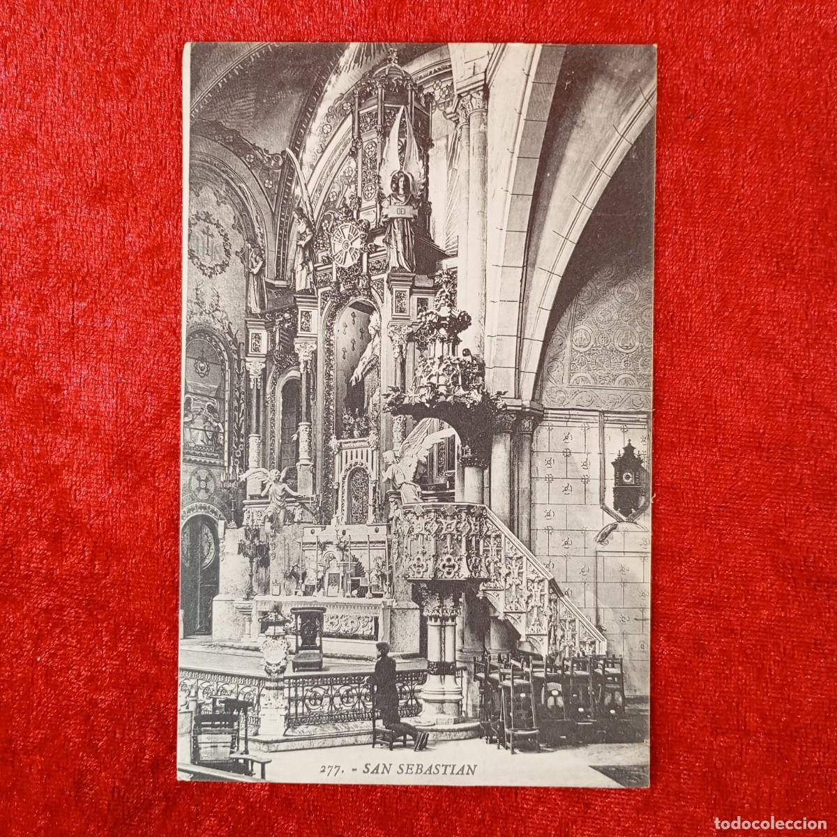Postales: POSTAL - SAN SEBASTIAN - 277 - RESIDENCIA DE LA COMPA&Ntilde;&Ccedil;IA DE JESUS - ALTAR MAYOR - RAR&Iacute;SIMA / 1948