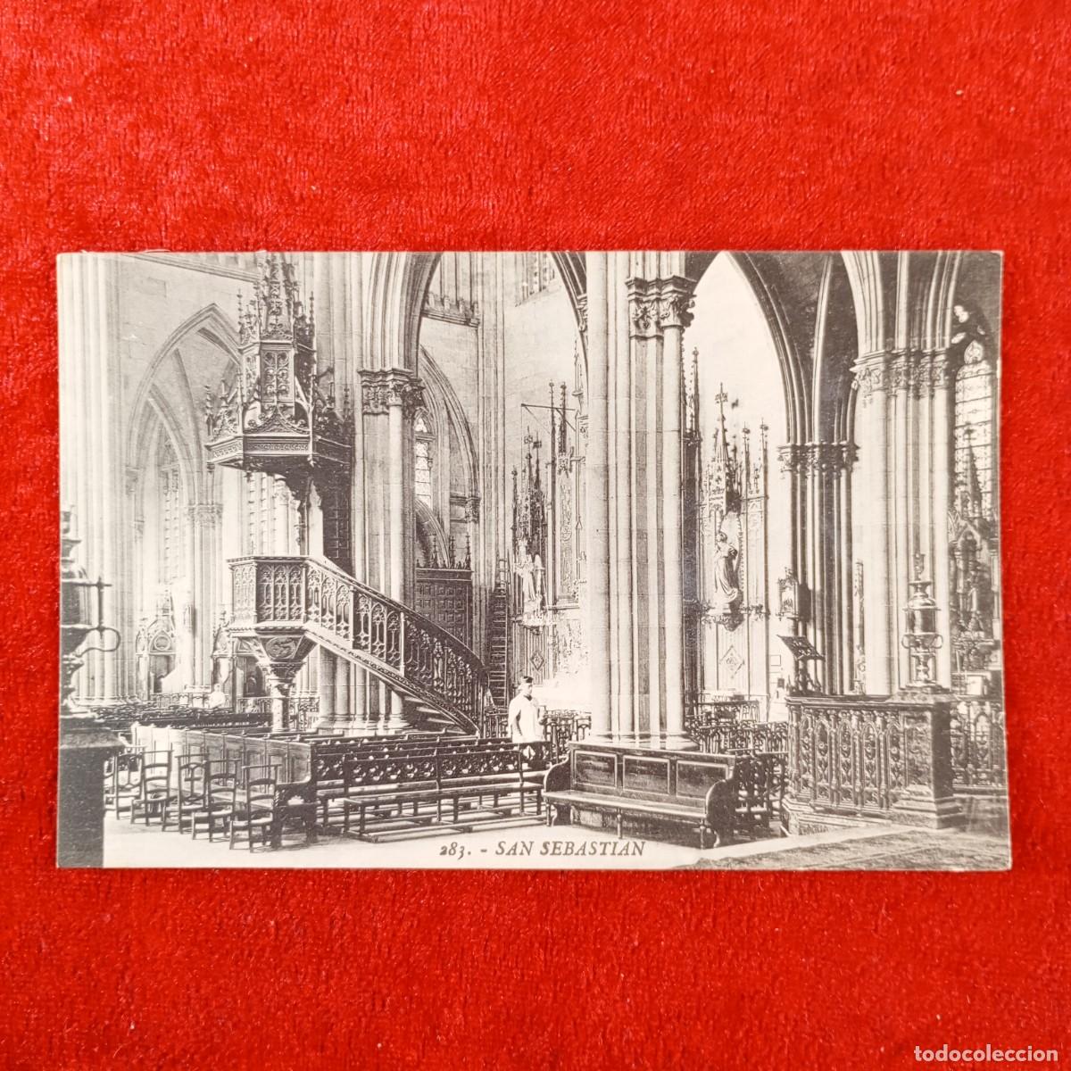 Postales: POSTAL - SAN SEBASTI&Aacute;N - 283 - IGLESIA DEL BUEN PASTOR - UN DETALLE DEL INTERIO - RAR&Iacute;SIMA / 2027