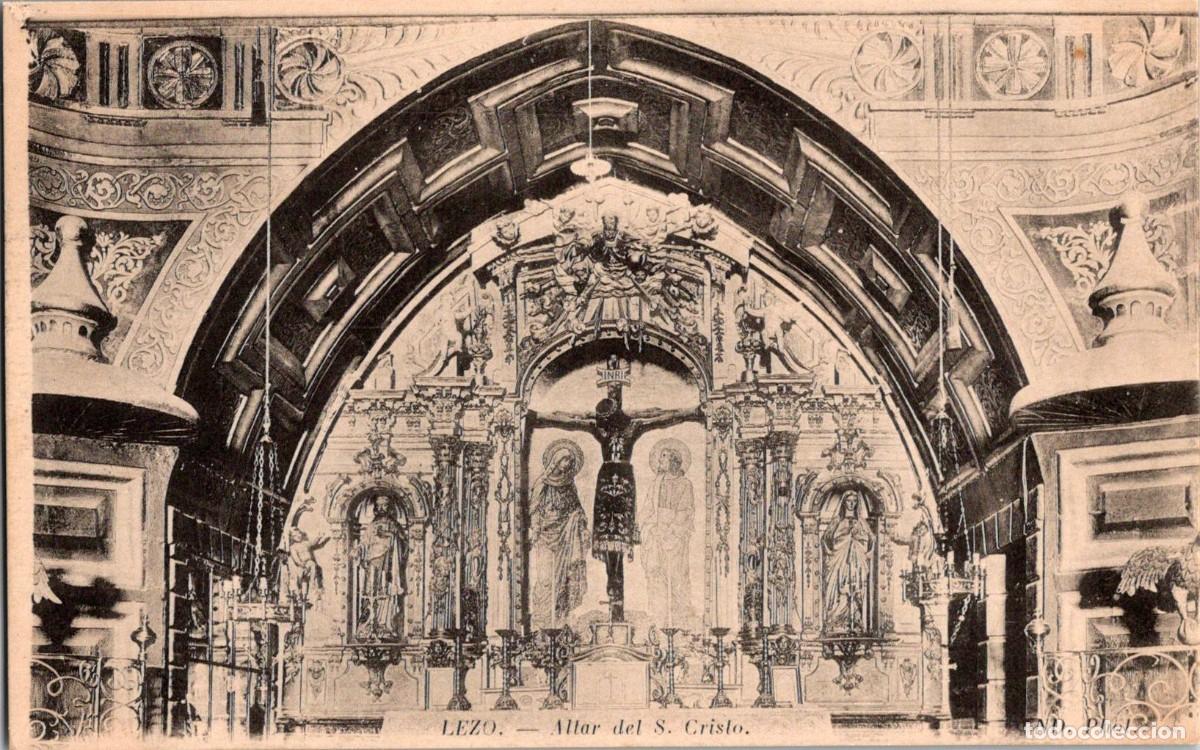 Postales: Lezo - Altar del S. Cristo - ND. Phot.- 138x87mm