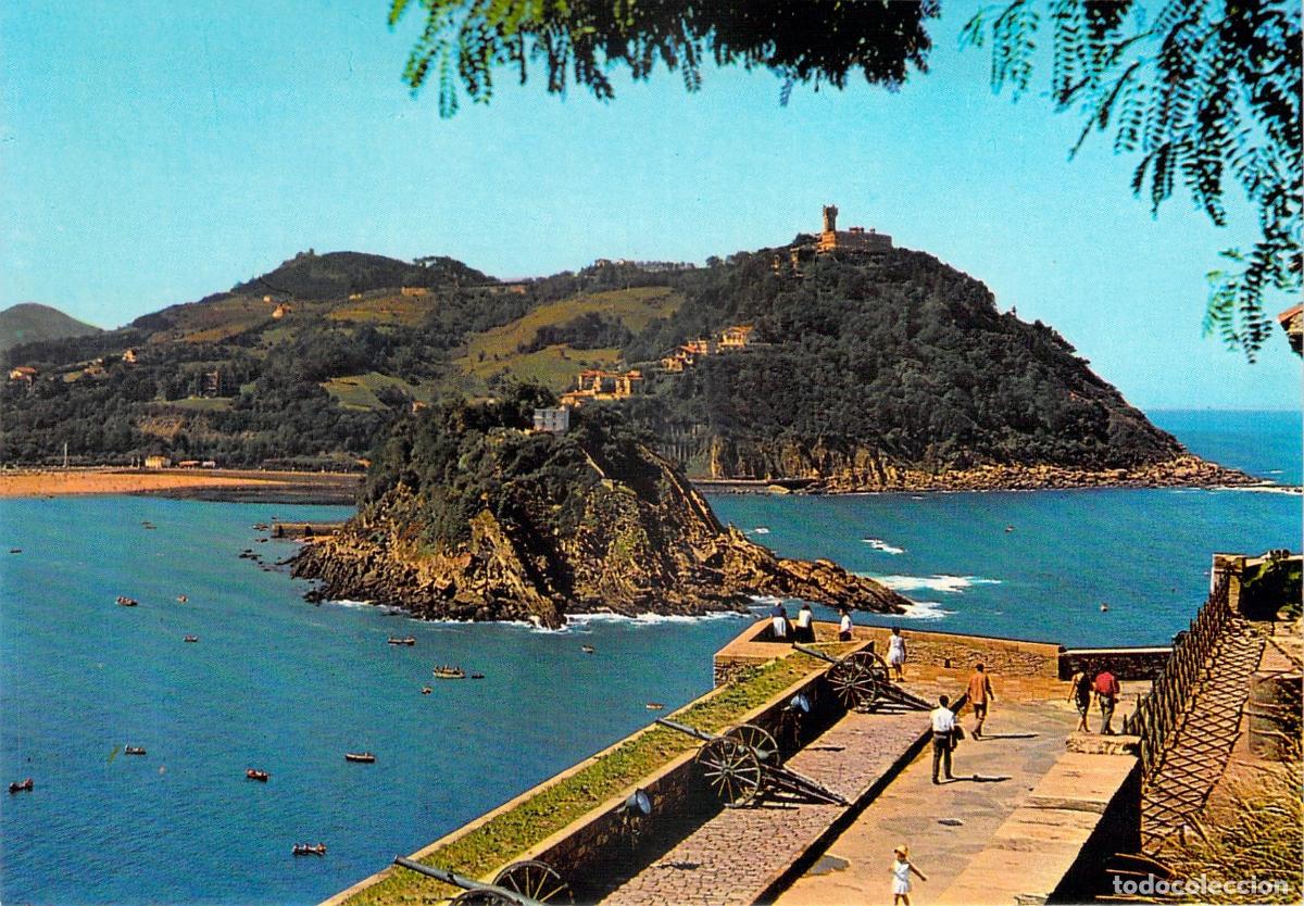 Postales: Postal de Monte Urgull desde la Bater&iacute;a de las Damas, San Sebasti&aacute;n