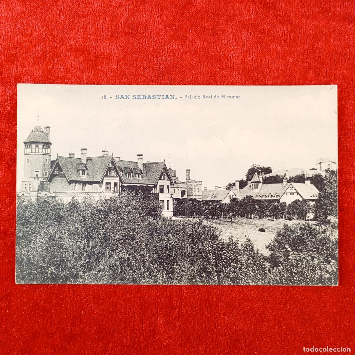 Postales: POSTAL - SAN SEBASTIAN - PALACIO REAL DE MIRAMAR - 28 - G. GALARZA - RAR&Iacute;SIMA / 2091