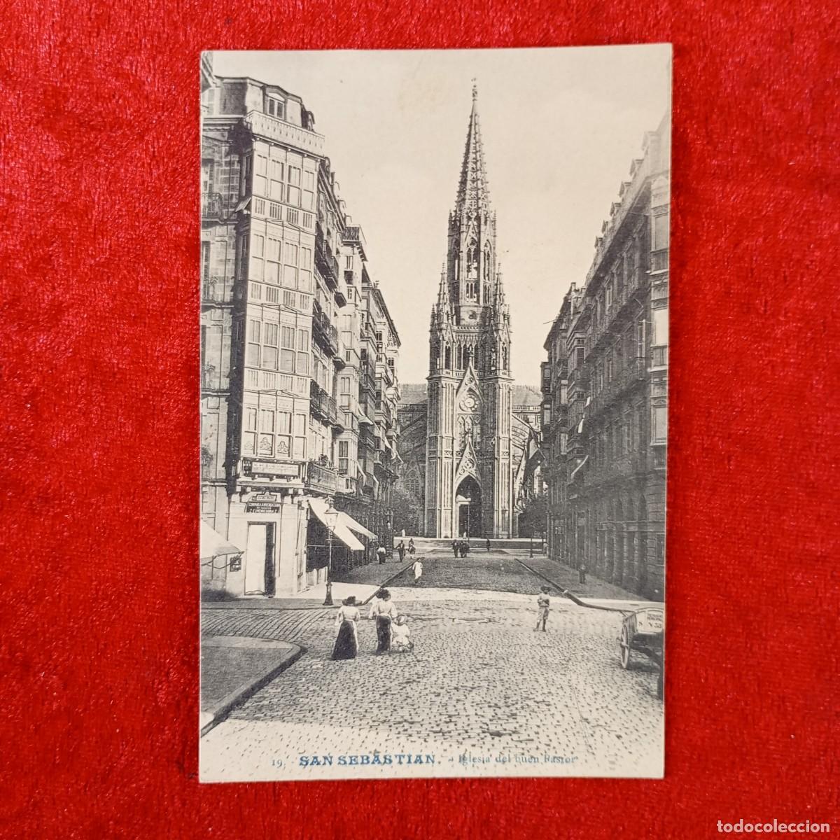 Postales: POSTAL - SAN SEBASTIAN - IGLESIA DEL BUEN PASTOR - 19 - RAR&Iacute;SIMA / 2125