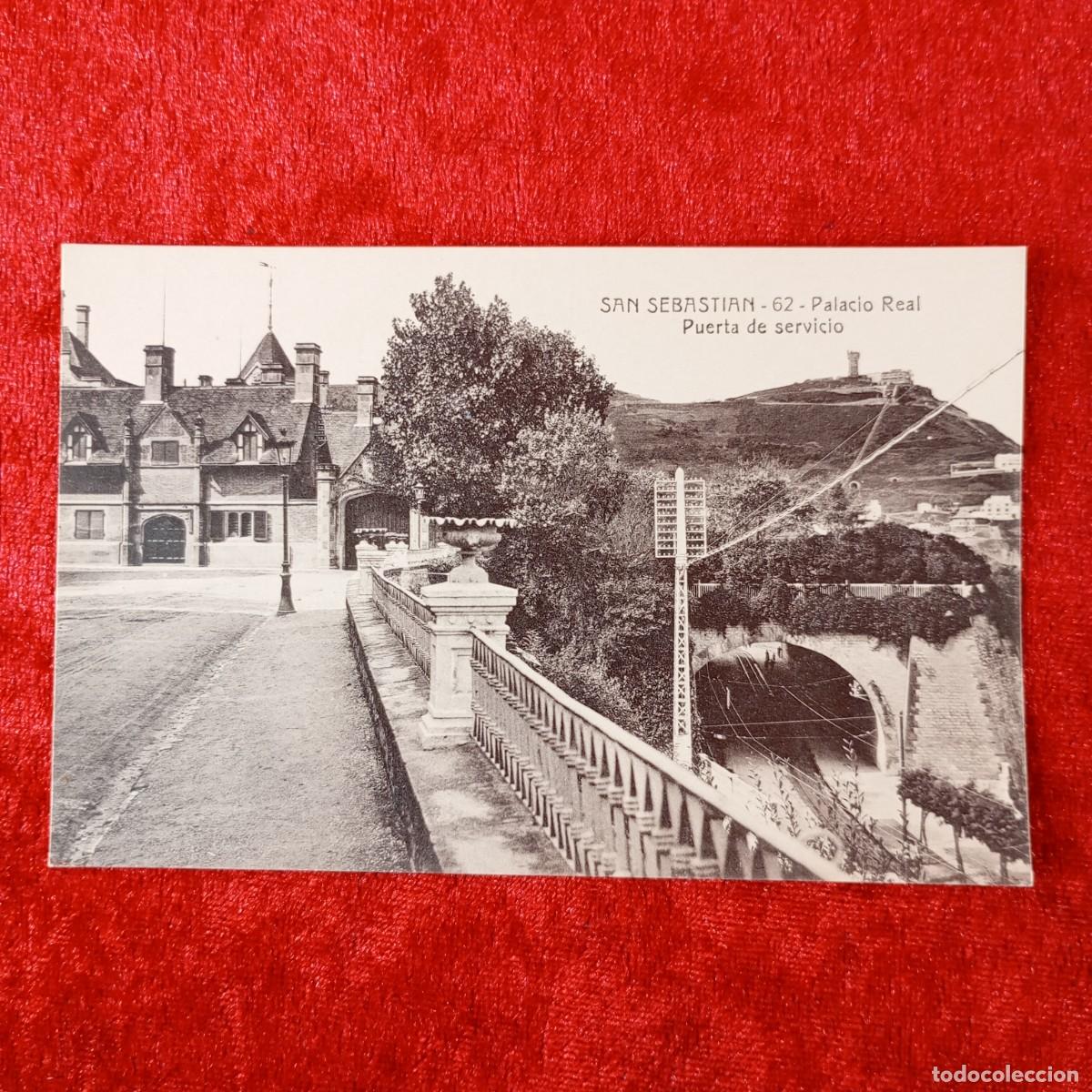 Postales: POSTAL - SAN SEBASTIAN - 62 - PALACIO REAL - PUERTA DE SERVICIO - RAR&Iacute;SIMA / 2227