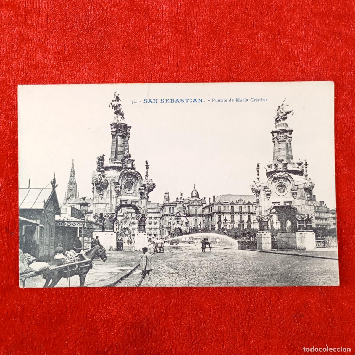 Postales: POSTAL - SAN SEBASTIAN - PUENTE DE MARIA CRISTINA - 32 - GALARZA - RAR&Iacute;SIMA / 2331