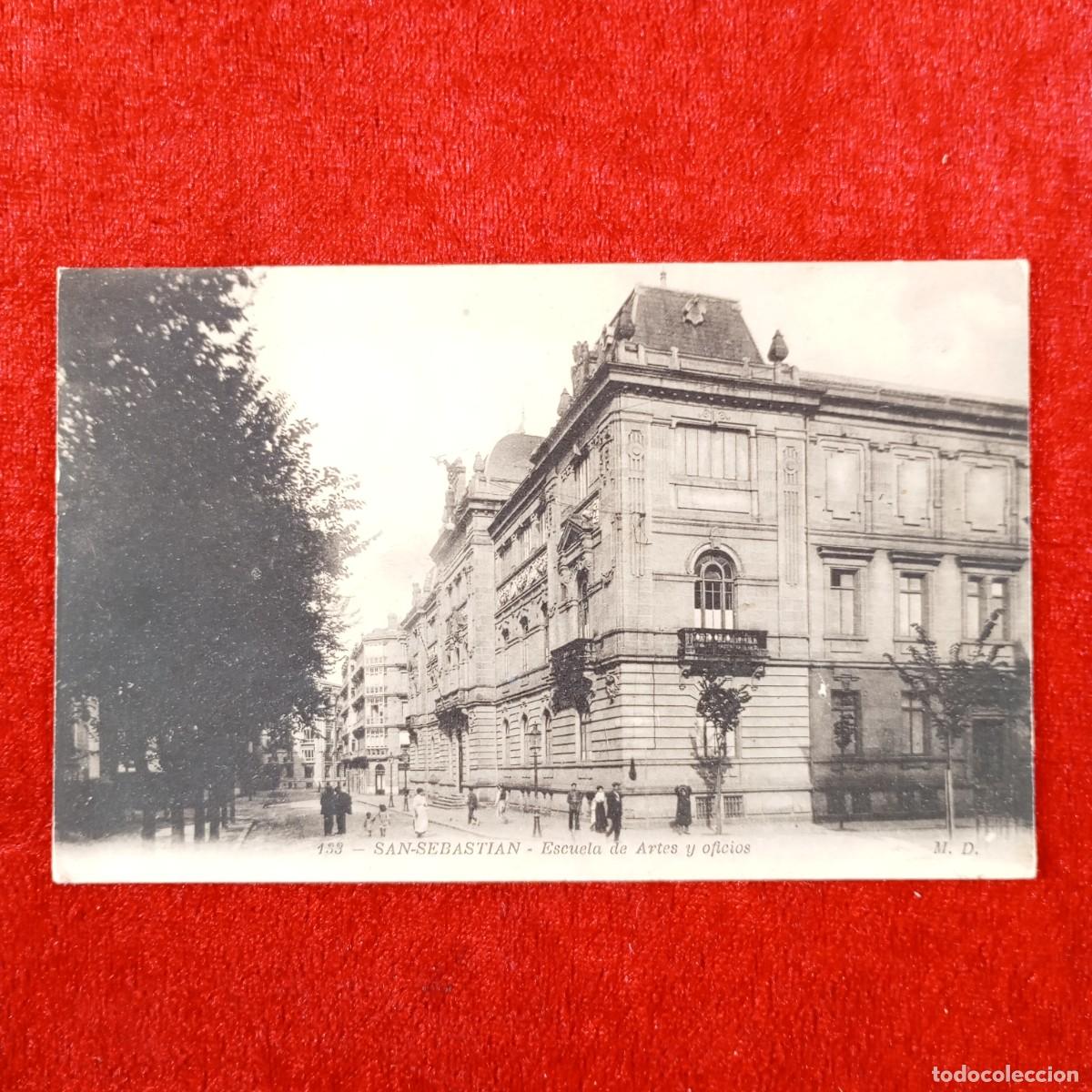 Postales: POSTAL - SAN SEBATIAN - ESCUELA DE ARTES Y OFICIOS - 133 - M.D. - RAR&Iacute;SIMA / 2400