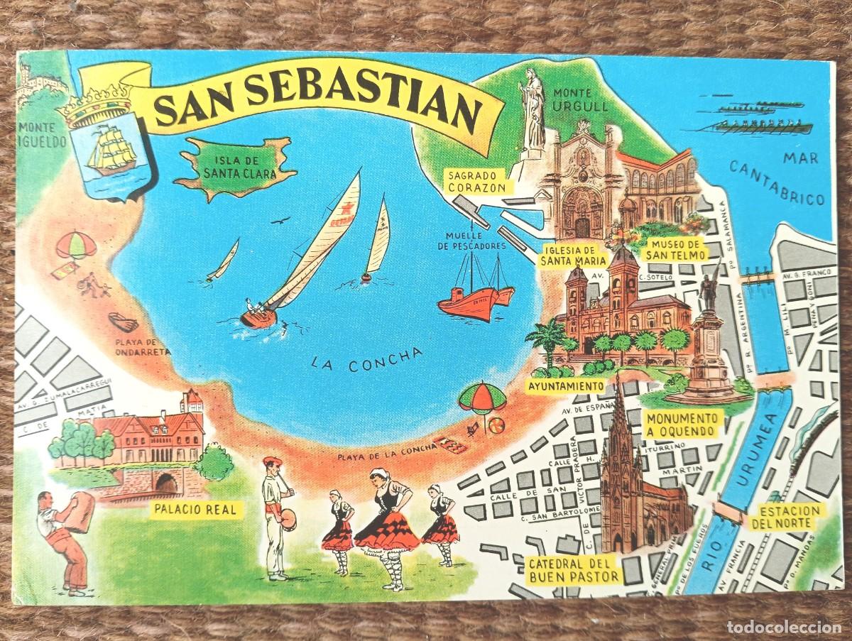 Postales: SAN SEBASTIAN - PLANO - MAPA - ED. FRESMO