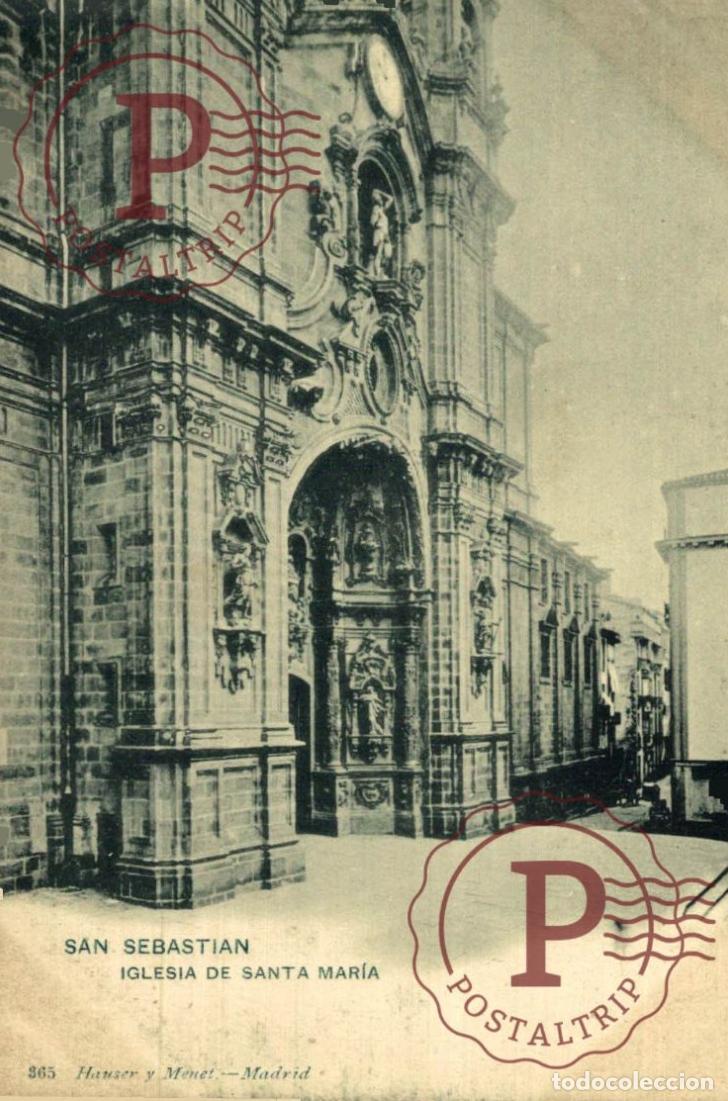 Postales: SAN SEBASTI&Aacute;N. Iglesia De Santa Mar&iacute;a. GUIP&Uacute;ZCOA - PAIS VASCO. ESPA&Ntilde;A ESPAGNE SPAIN