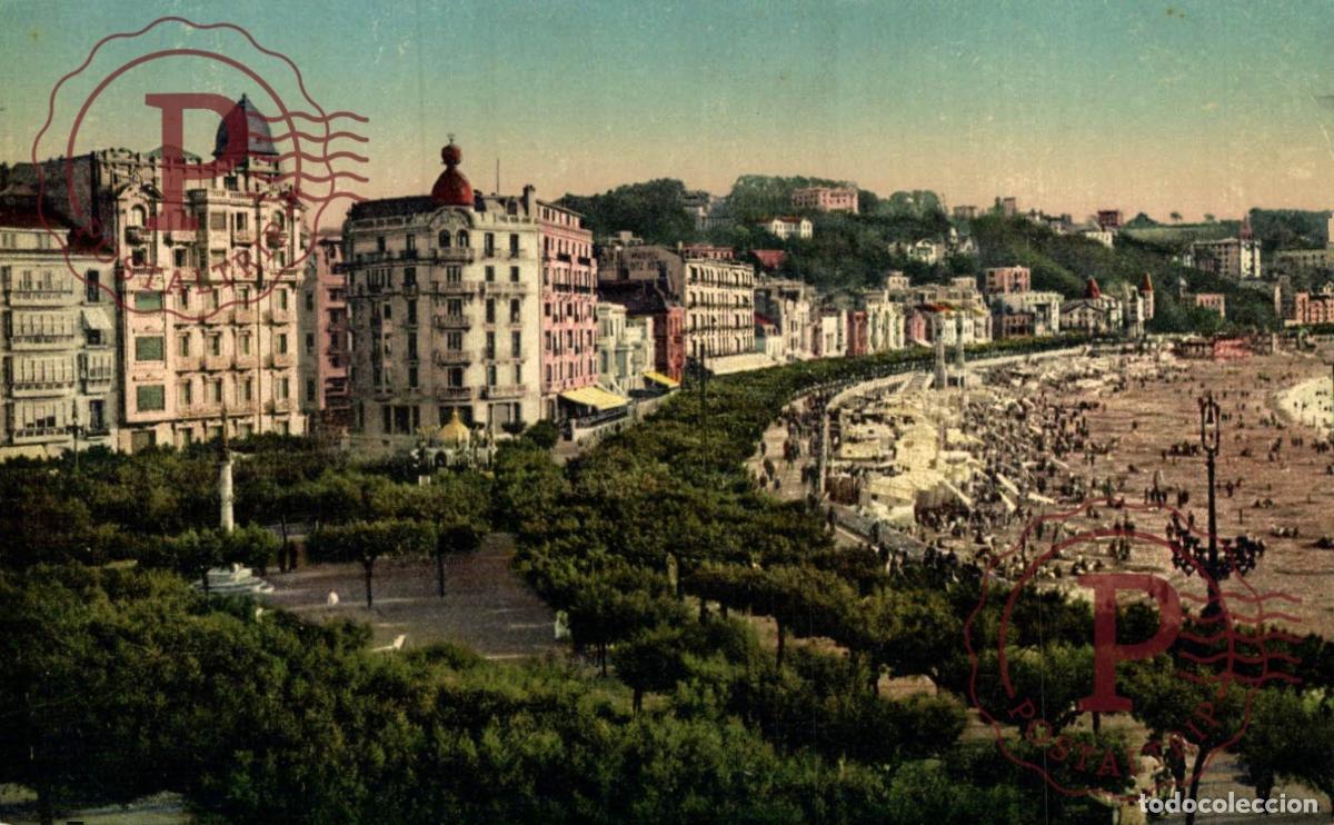 Postales: SAN SEBASTI&Aacute;N. Paseo De La Concha Y Playa. GUIP&Uacute;ZCOA - PAIS VASCO. ESPA&Ntilde;A ESPAGNE SPAIN.