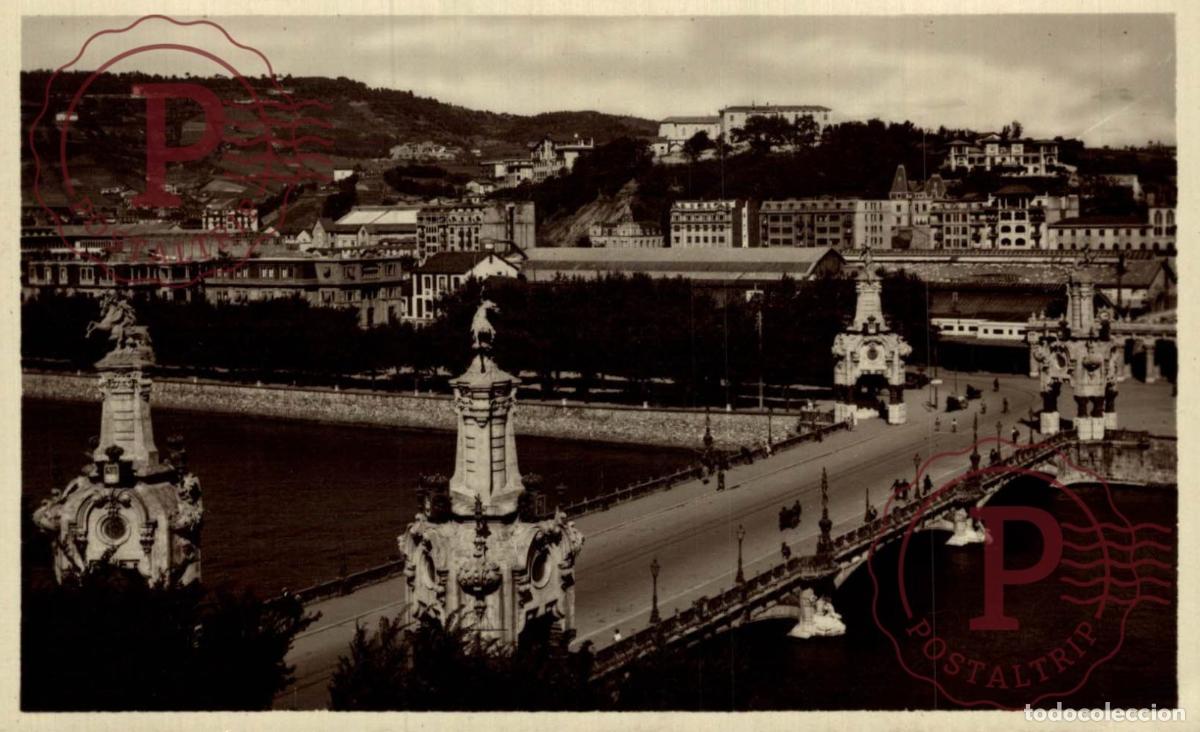 Postales: SAN SEBASTI&Aacute;N. Puente De Mar&iacute;a Cristina. GUIP&Uacute;ZCOA - PAIS VASCO. ESPA&Ntilde;A ESPAGNE SPAIN.
