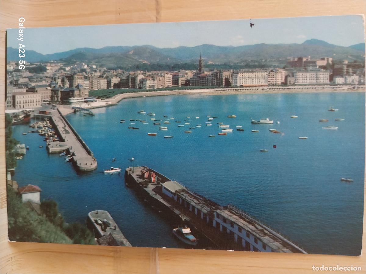Postales: SAN SEBASTIAN DESDE MONTE URGULL ED FOURNIER 242 A&Ntilde;O 1959 SC ORIGINAL BARCOS