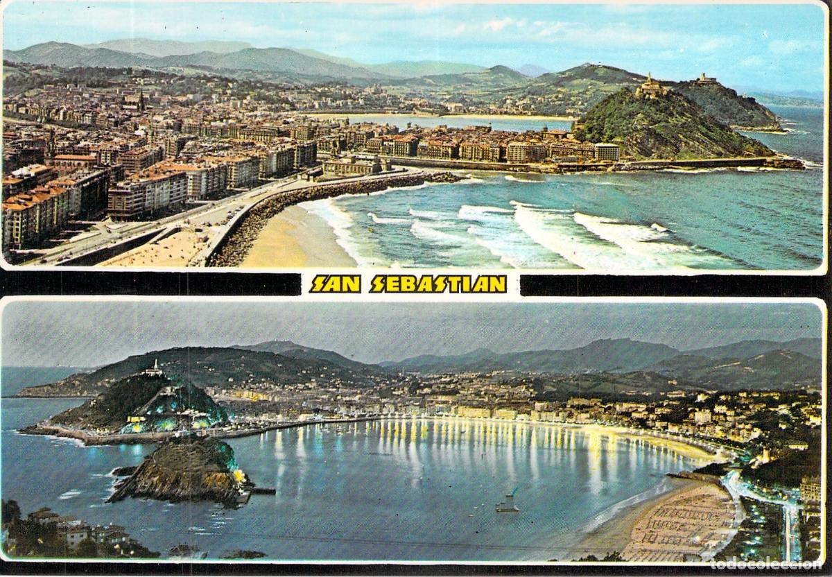 Postales: Postal de San Sebasti&aacute;n, vista panor&aacute;mica de la bah&iacute;a