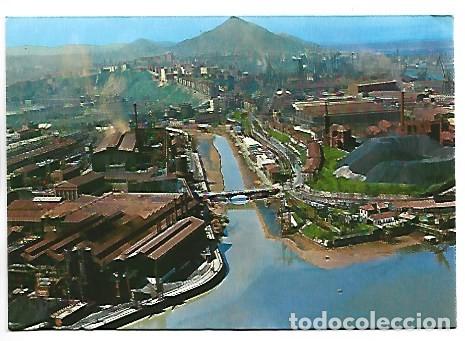 Postales: VISTA AEREA.- RIA DE BILBAO Y ALTOS HORNOS.- BILBAO
