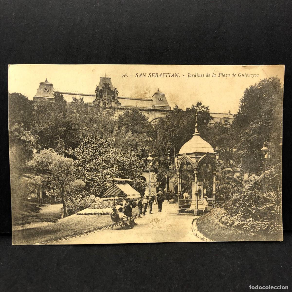 Postales: SAN SEBASTIAN - JARDINES DE LA PLAZA DE GUPUZCOA - 36 - POSTAL / 3347