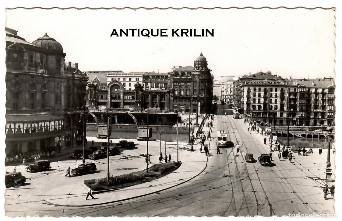 Postales: BILBAO N&ordm; 20 PLAZA DE ARRIAGA Y PUENTE DE LA VICTORIA / G. GARRABELLA / SIN FRANQUEAR