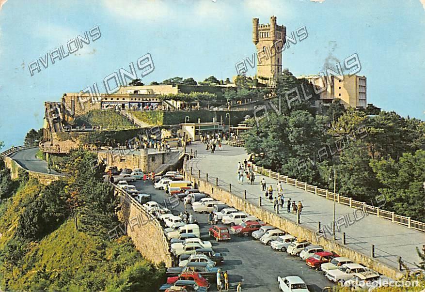 Postales: Monte Igueldo (San Sebasti&aacute;n) - Circulada - 1968 - Con coches de la &eacute;poca