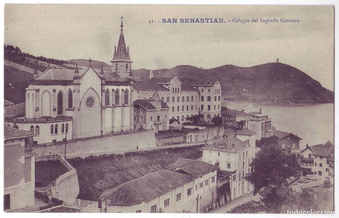 Postales: San Sebasti&aacute;n: Colegio del Sagrado Coraz&oacute;n. G. G. Galarza. No circulada (A&ntilde;os 10-20)