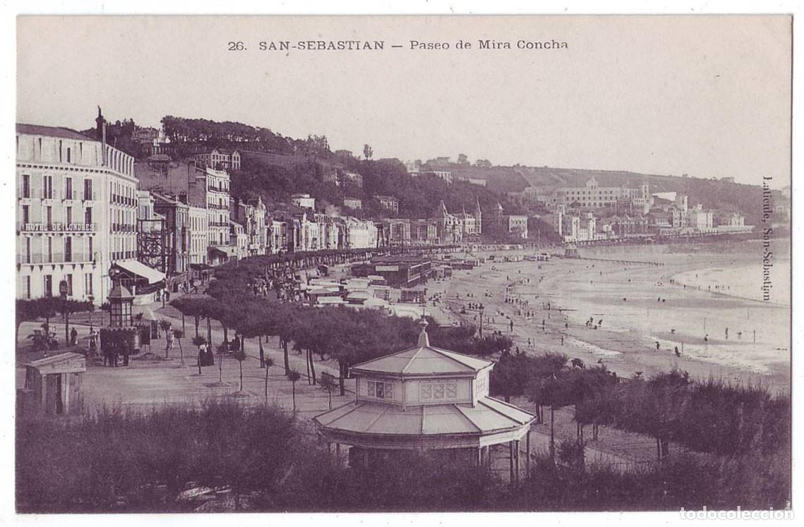 Postales: San Sebasti&aacute;n: Paseo de Mira Concha. Latieule. No circulada (A&ntilde;os 10)