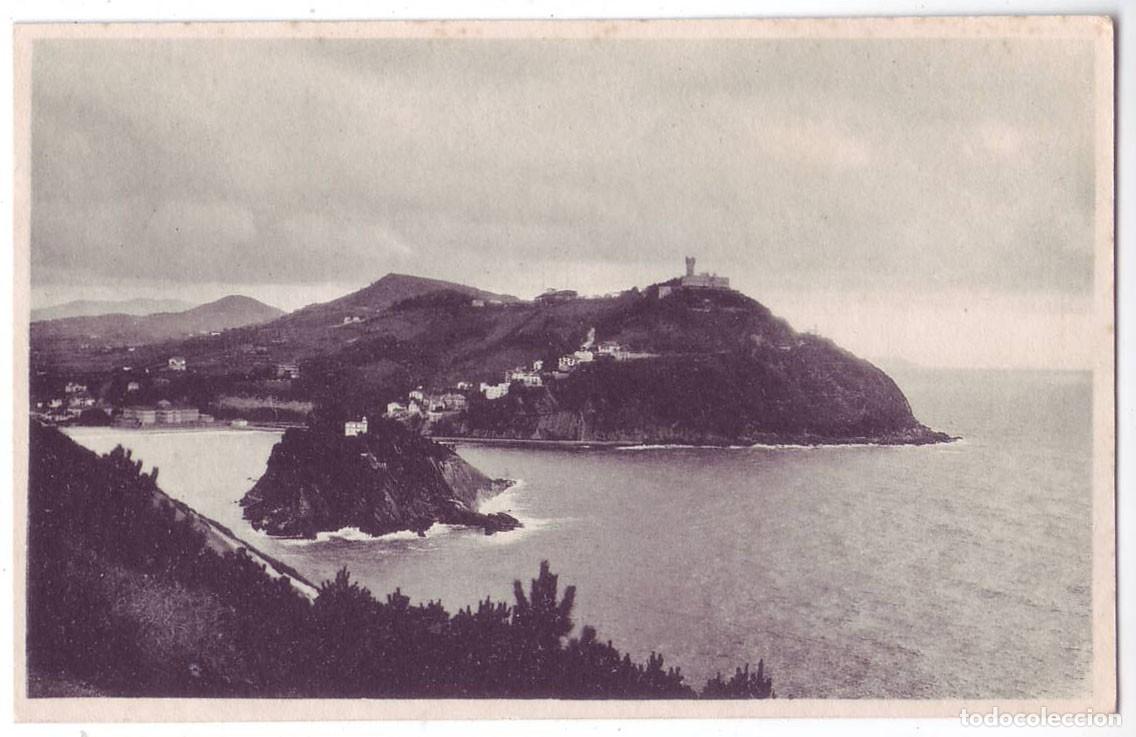 Postales: San Sebasti&aacute;n: Isla de Santa Clara y Monte Igueldo. Hauser y Menet. No circulada (A&ntilde;os 20)